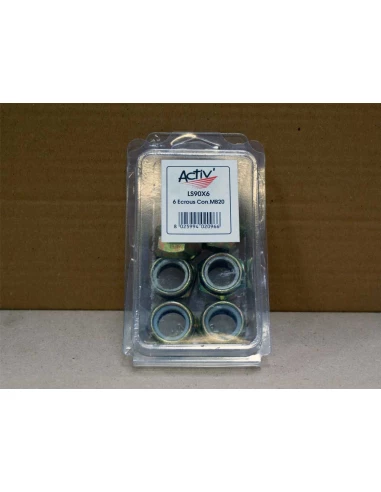 ecrou autoblocant mb20 conique pr dent herste rot.- Activ' - coque de 6 pces