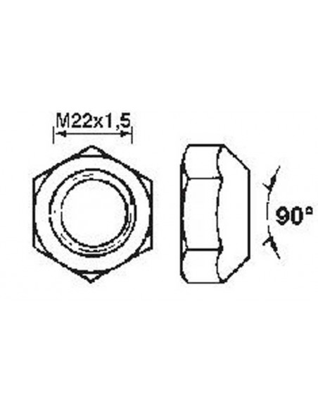 Écrou Conique MB22 AGRIEXPORT Fixation robuste pour dents de fourche - AGRIEXPORT