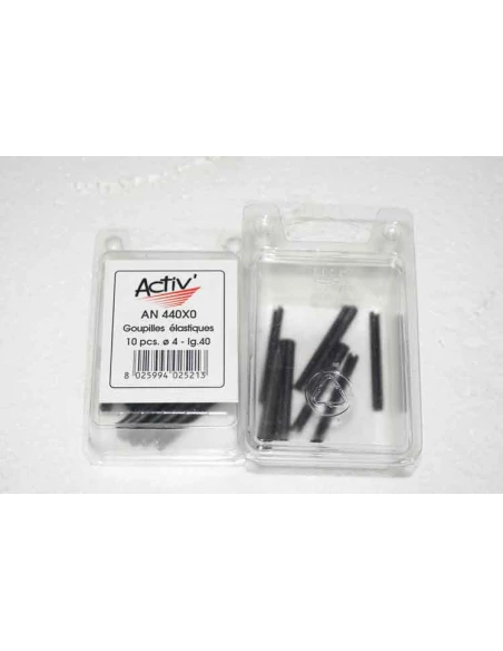 goupille elastique (mecanindus) ø4mm l.40 - activ' - coque de 10 pieces