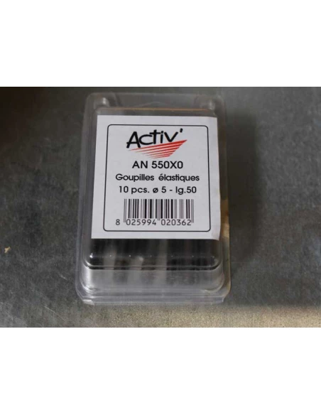 goupille elastique (mecanindus) ø5mm l.50 - activ' - coque de 10 pieces