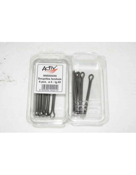 goupille elastique (mecanindus) ø5mm l.60 - activ' - coque de 10 pieces