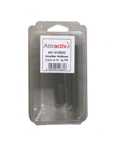 goupille elastique (mecanindus) ø16mm l.100 - activ' - coque de 2 pieces