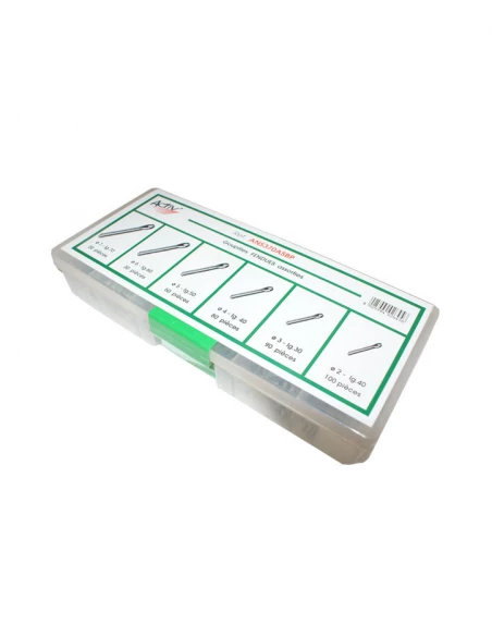 goupilles fendues assorties - activ' - boite de 370 pieces