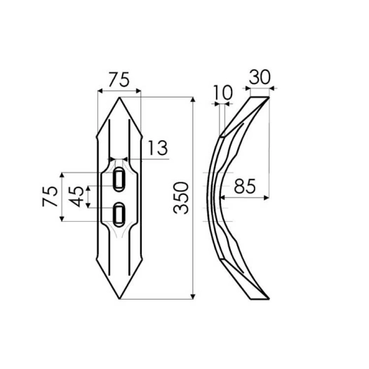 soc reversible - multimarque - adapt - auto affutant - 350x75 mm