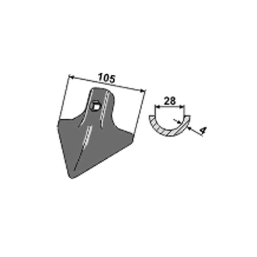 soc patte d'oie - multimarque - adapt - 105 mm - ep. 4 mm