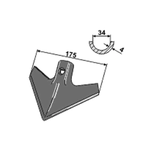 soc patte d'oie - multimarque - adapt - 175 mm - ep. 4 mm