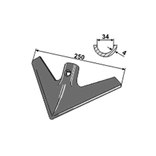 soc patte d'oie - multimarque - adapt - 250 mm - ep. 4 mm