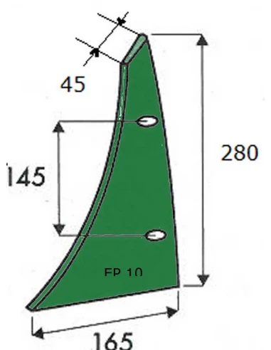 etrave - droite - kverneland - adapt - 073250 - ep. 10 mm