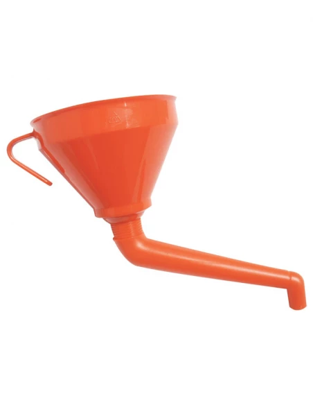 entonnoir plastique d160 orange bec coude
