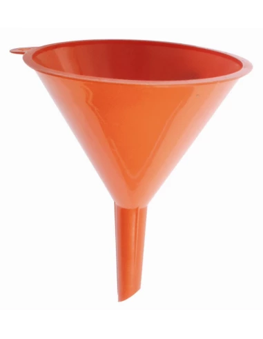 entonnoir plastique ø100 orange avec bec rigide