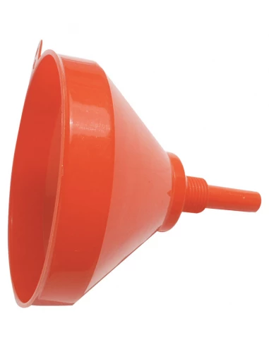 entonnoir plastique d250 orange avec bec rigide