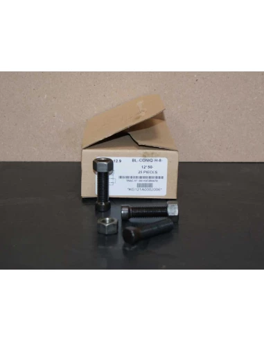 boulon conique 12*50 2 mp 12.9 hu ecrou 8.8 boite de 25 - (coni1250129)
