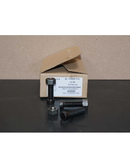 boulon conique 12*50 2 mp 12.9 hu ecrou 8.8 boite de 25 - (coni1250129)