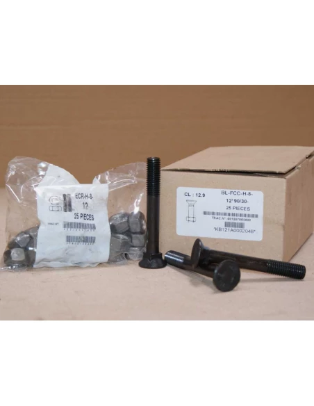 boulon tfcc cl12.9 hu ecrou 8 12*90 boite de 25 - (tfcc1290129)