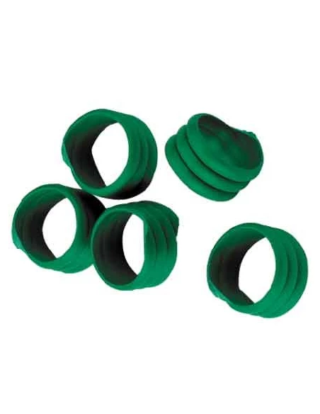 bague d'identification volailles 16mm vert - lot de 20 pièces