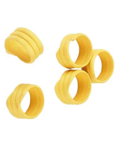 bague d'identification volailles 16mm jaune - lot de 20 pièces