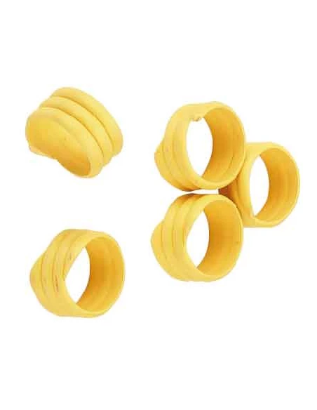 bague d'identification volailles 16mm jaune - lot de 20 pièces