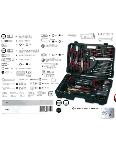 coffret de 114 outils universels kraftwerk (implant 1 & 2ml)