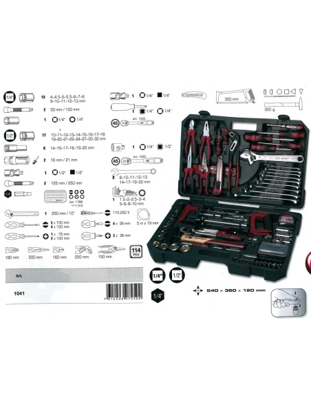 coffret de 114 outils universels kraftwerk (implant 1 & 2ml)
