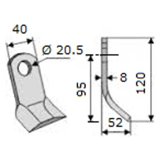 couteau sim 14 sicma orsi 23004 zanon 5350040