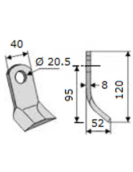 couteau sim 14 sicma orsi 23004 zanon 5350040