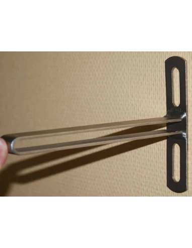 support muraux coulissant inox pour tuyau vertical l500mm - ep3mm