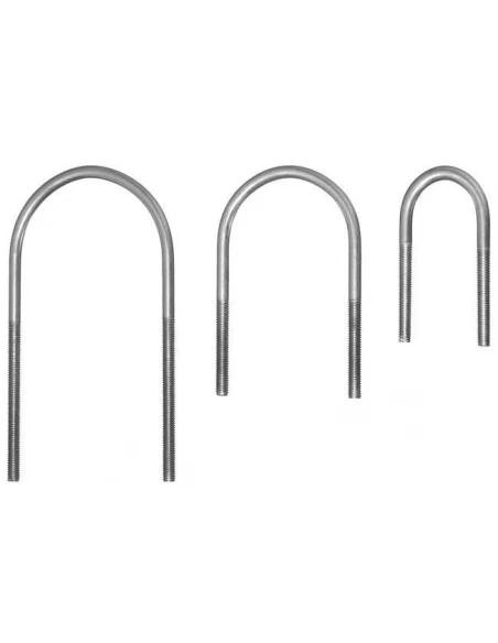 etrier inox 304 filetage m6 - øint etrier 64mm - øext tube 63mm - l100mm