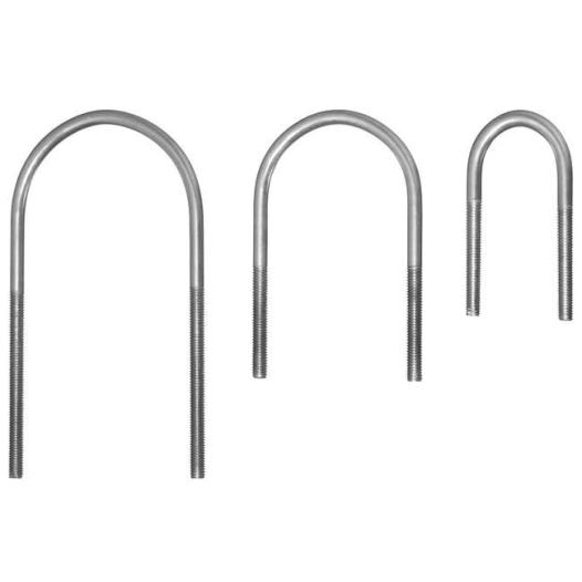 etrier inox 304 filetage m6 - øint etrier 64mm - øext tube 63mm - l129mm