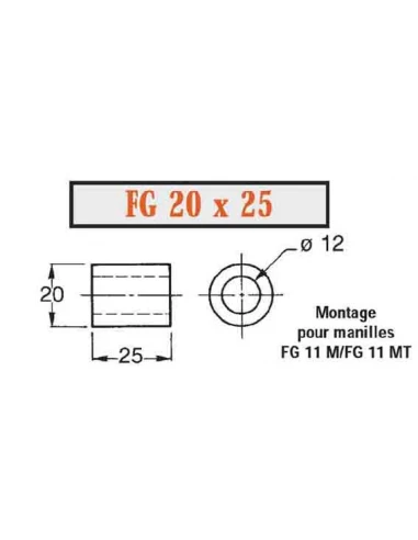entretoise fg 20 x 25
