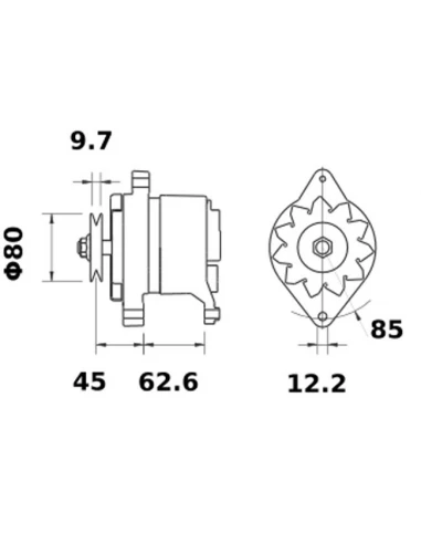 alternateur ia0555 fat agri laverda 28v 55a -