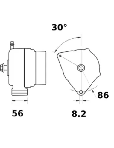 alternateur ia0670 same 14v 70a génératrice clim/chauffage -