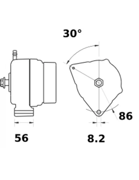 alternateur ia0670 same 14v 70a génératrice clim/chauffage -