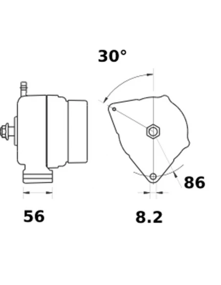 alternateur ia0925 valtra 14v 120a -