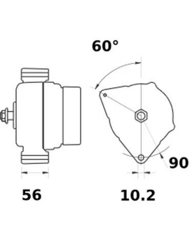 alternateur ia1117claas - manitou deutz fendt massey valtra 14v 150a