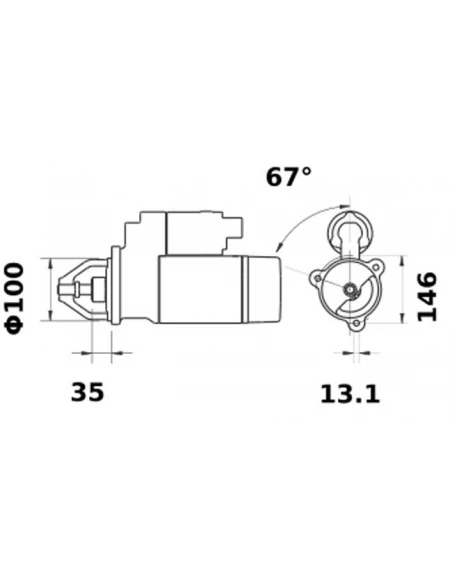 demarreur is0436 belarus avto 12v 3,0kw -