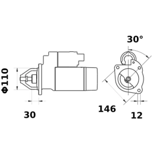 demarreur is0532 fiat sofim 12v 2,7kw -