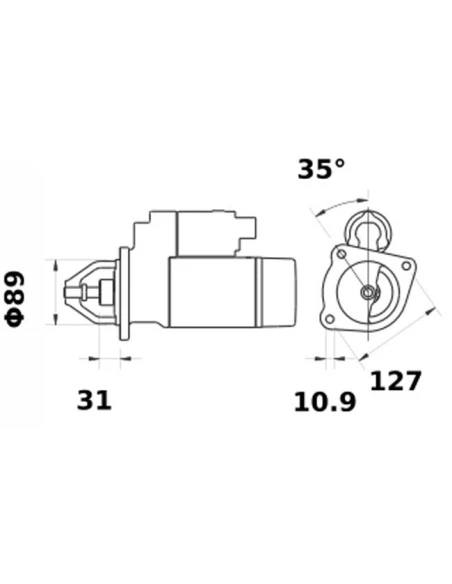 demarreur is0730 fendt (moteur man) 24v 4kw -
