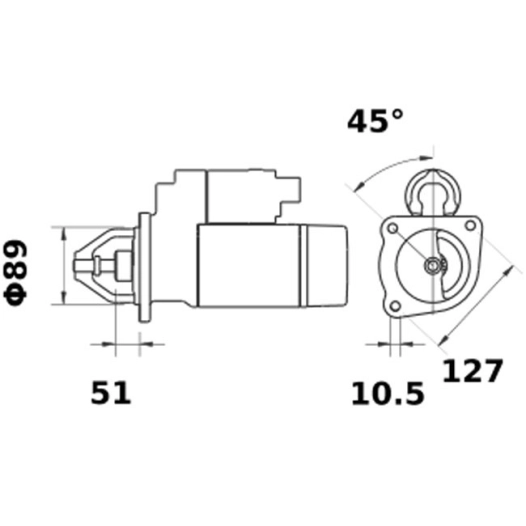 demarreur is0889 case ih (moteur ih) -