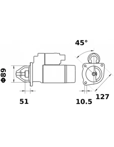 demarreur is0889 case ih (moteur ih) -
