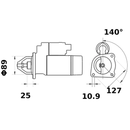 demarreur is0895 case ih (moteur ih) -