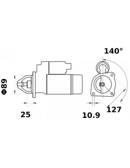demarreur is0895 case ih (moteur ih) -