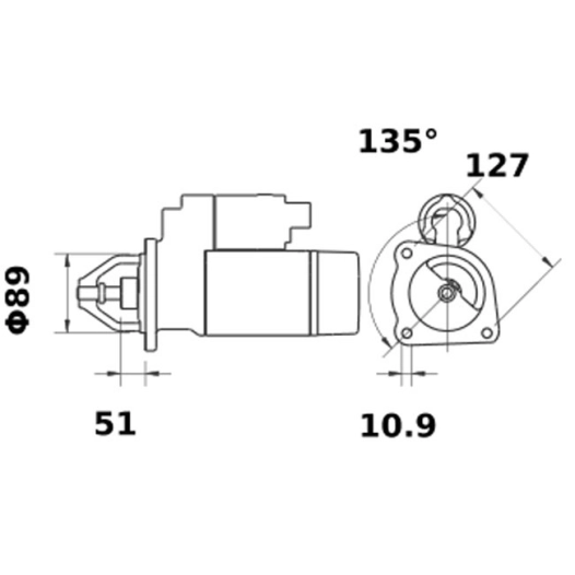 demarreur is1018 case ih (moteur ih) 12v 3,0kw -