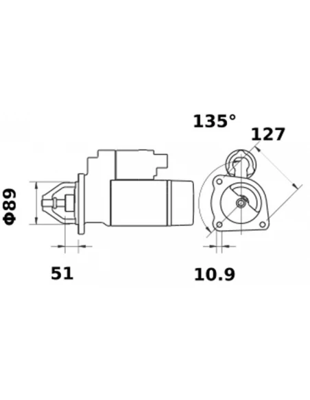 demarreur is1018 case ih (moteur ih) 12v 3,0kw -