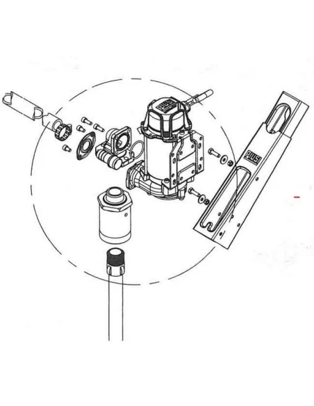 kit d'accessoire pompage sur fut (raccird 2'') tube 900 mm support pistolet