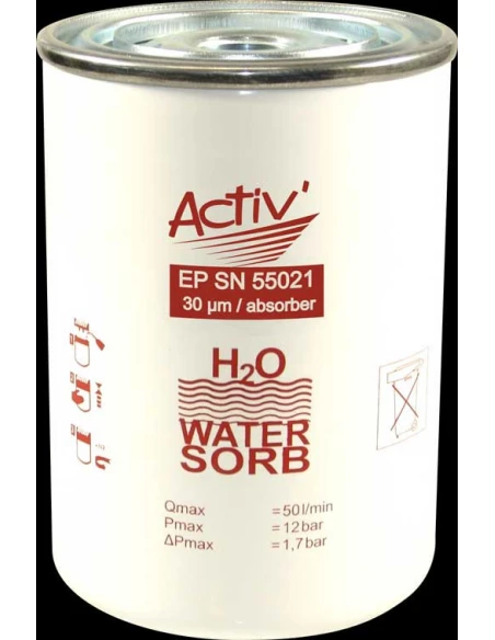 filtre a carburants activ' absorbant l'eau - capacite d'absorbtion : 130ml