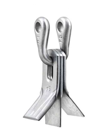 trident:1 manille carree ecart49 ø14mm+2 couteaux y ep5mm+1 couteau plat -