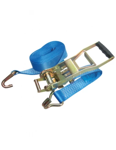 sangle arrimage 9mx50mm -tmu 2t/4t -2 part. -crochets 2 dgts rapp. - cliquet inv