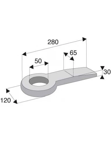 anneau à souder oeil diamètre 50 (14 tonnes)
