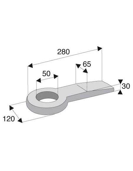 anneau à souder oeil diamètre 50 (14 tonnes)