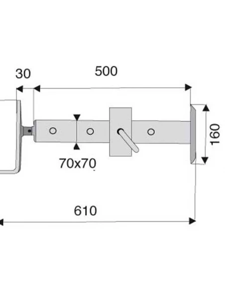 béquille télescopique charge 800 kgs